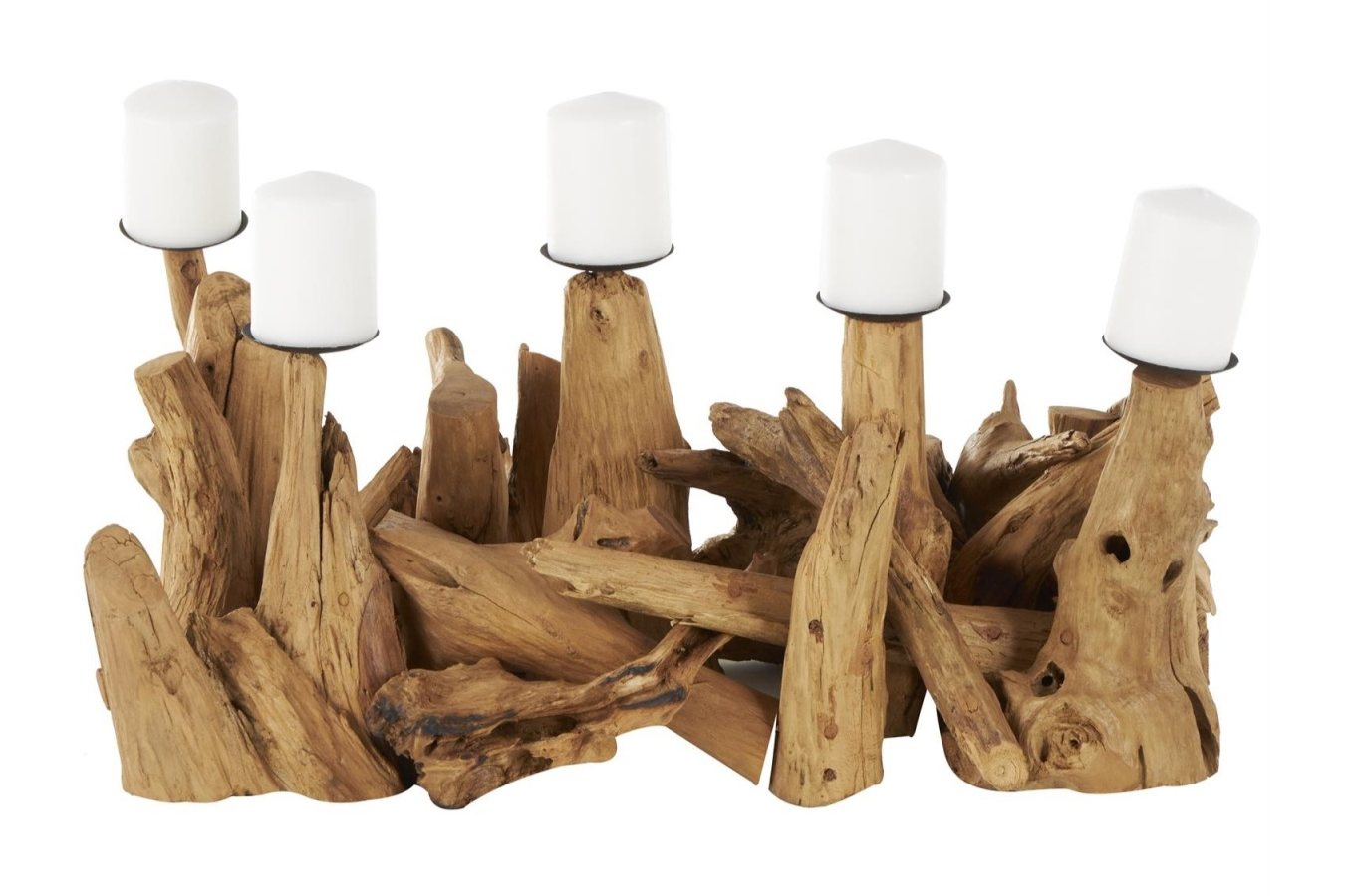 Teak Wood Live Edge Candle Holder