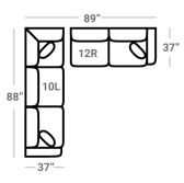 702 2Pc Stanton Sectional - Custom