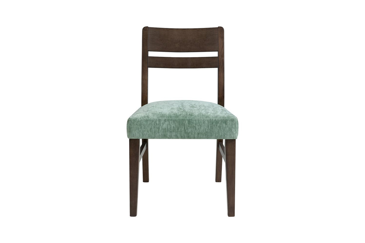 West End Sage Green and Saddle Brown Ladder Back Dining Chair