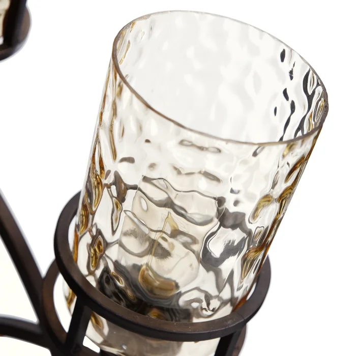 Bronze Metal Glass Shade Uplight