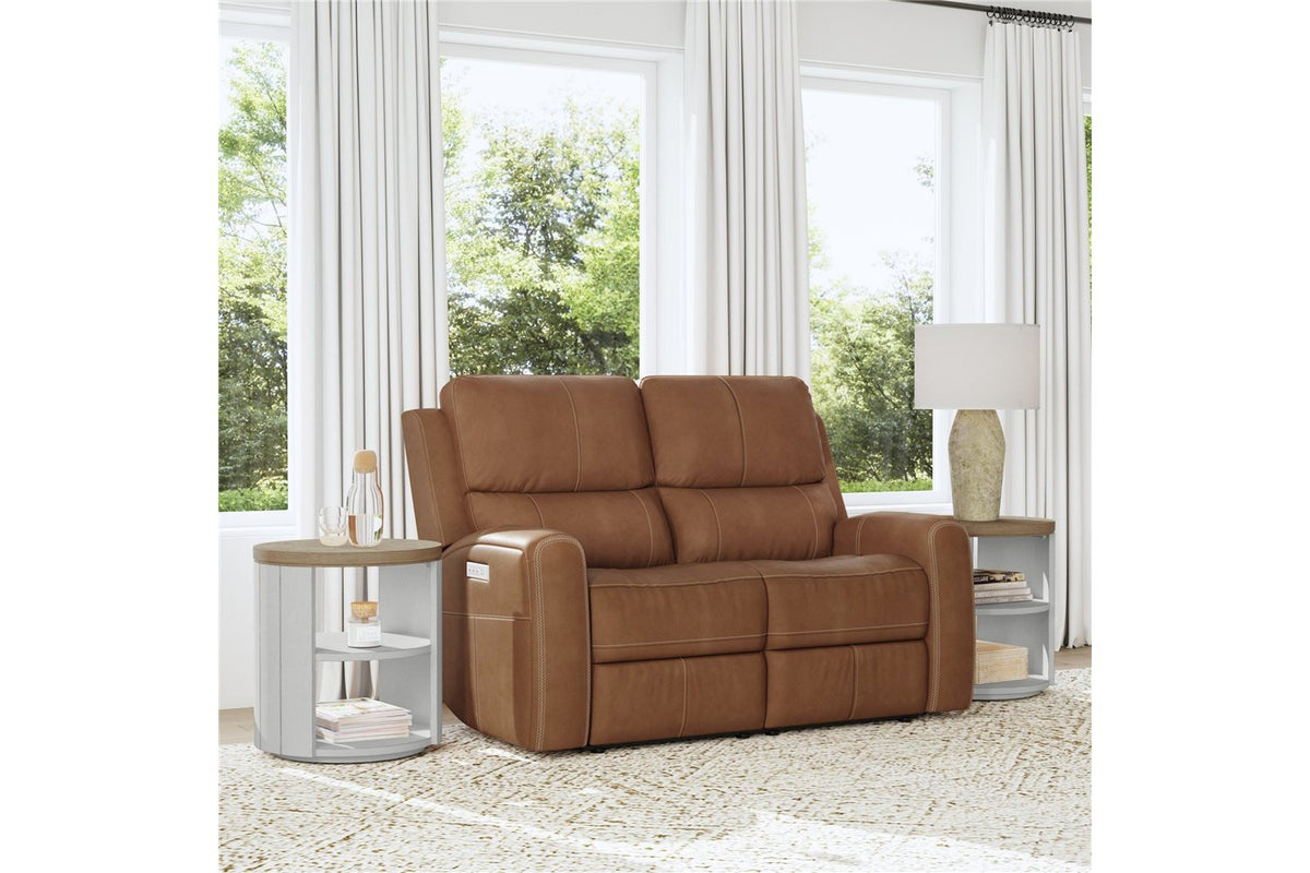 Linden Caramel Power Reclining Loveseat