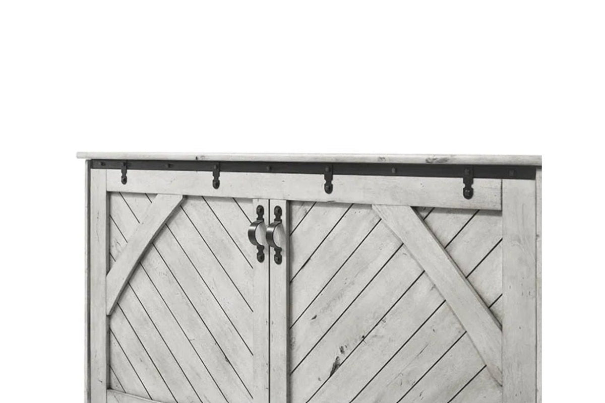 Ranchero Wildwood Vintage White Murphy Bed with Mattress