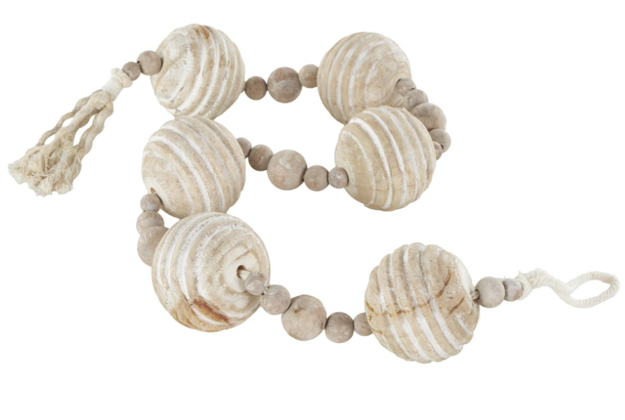 Cream Wood Bead Garland