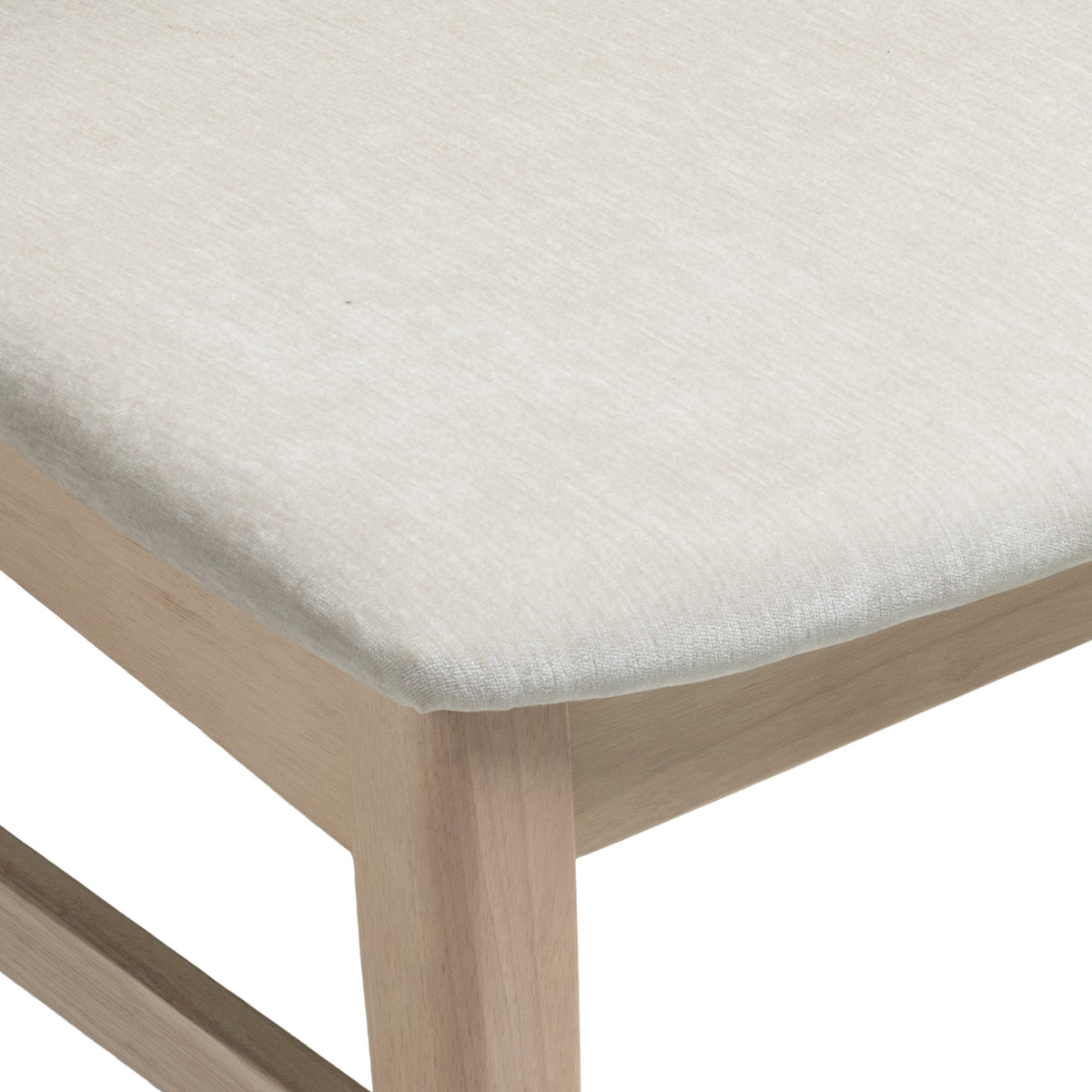 West End Ivory and Natural Curved Panel Back Dining Chair