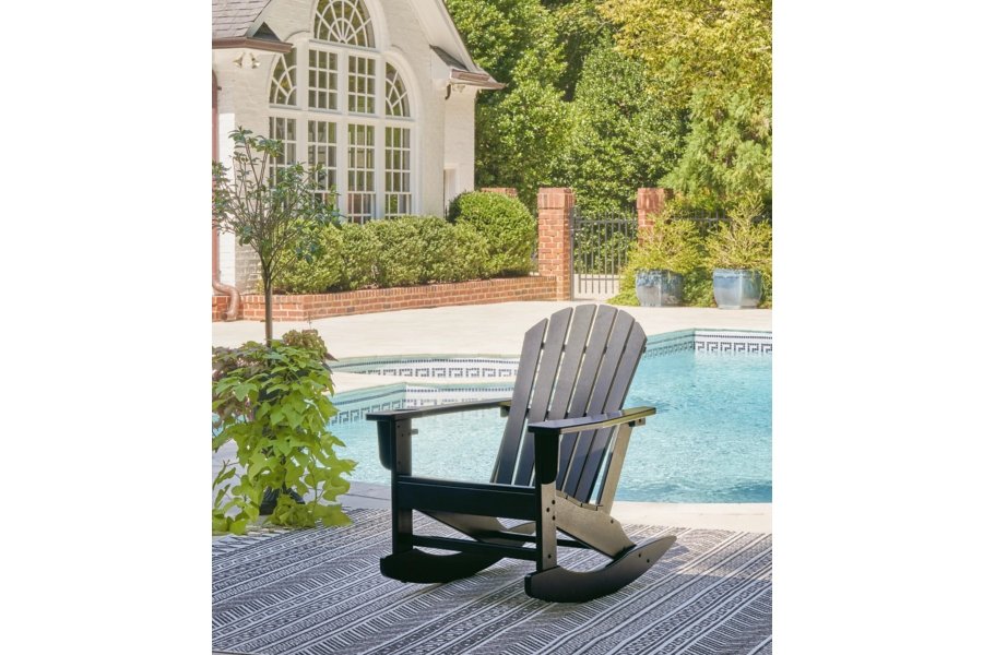 Sundown Treasure Black Outdoor Rocking Chair