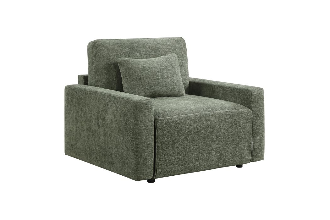 Cumulus Green Convertible Sleeper Chair