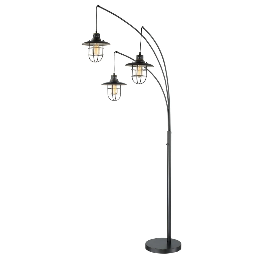 Lanterna II Dark Bronze 3-Light Arc Floor Lamp