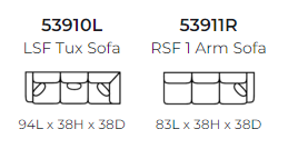 539 2Pc Stanton Sectional - Custom