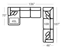 536 2Pc Stanton Sectional - Custom