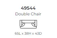 495 Stanton Double Chair - Polar Dark Grey