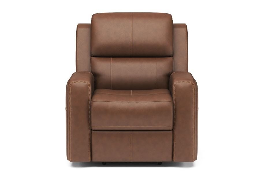 Linden Caramel Leather Power Recliner