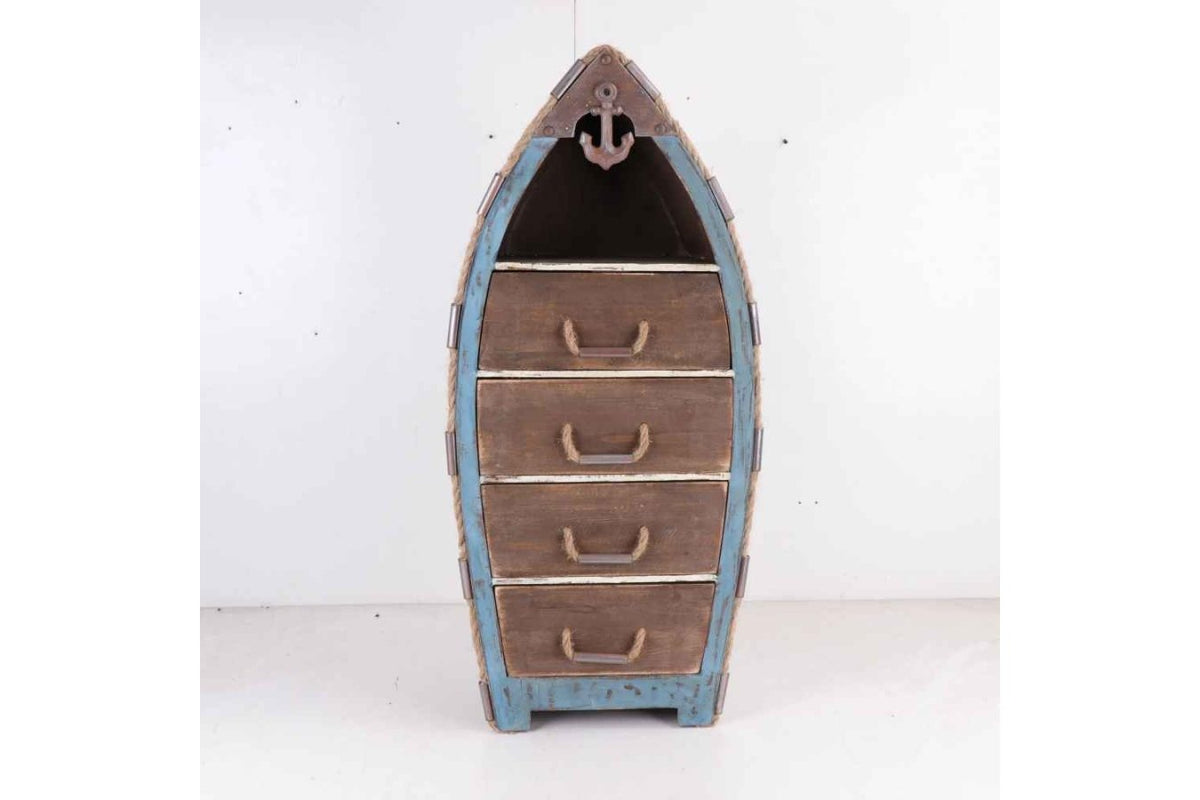 Wood Boat Cabinet with Drawers