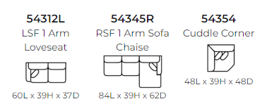 543 3Pc Stanton Sectional - Custom