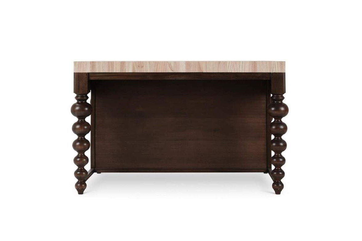 Soluna Kitchen Island with Butcher Block Top