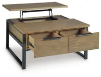 Montia Light Brown Lift-Top Coffee Table