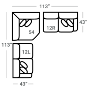 383 3Pc Stanton Sectional - Custom