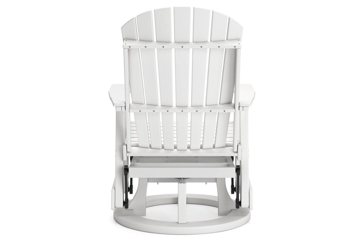 Hyland Wave White Outdoor Swivel Glider Chair