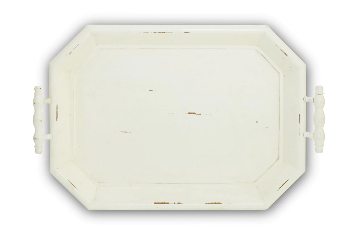 Victorian Octagonal Tray - White Harvest