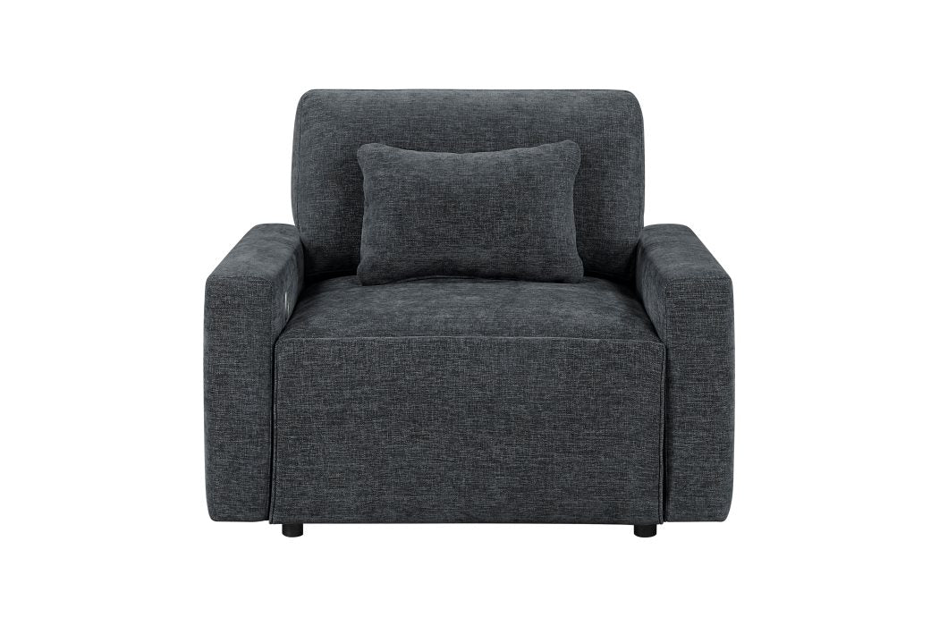 Cumulus Dark Gray Convertible Sleeper Chair
