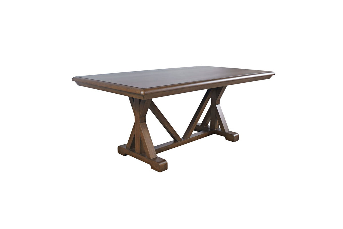 Ruston Buff 6-Piece Trestle Dining Nook Set