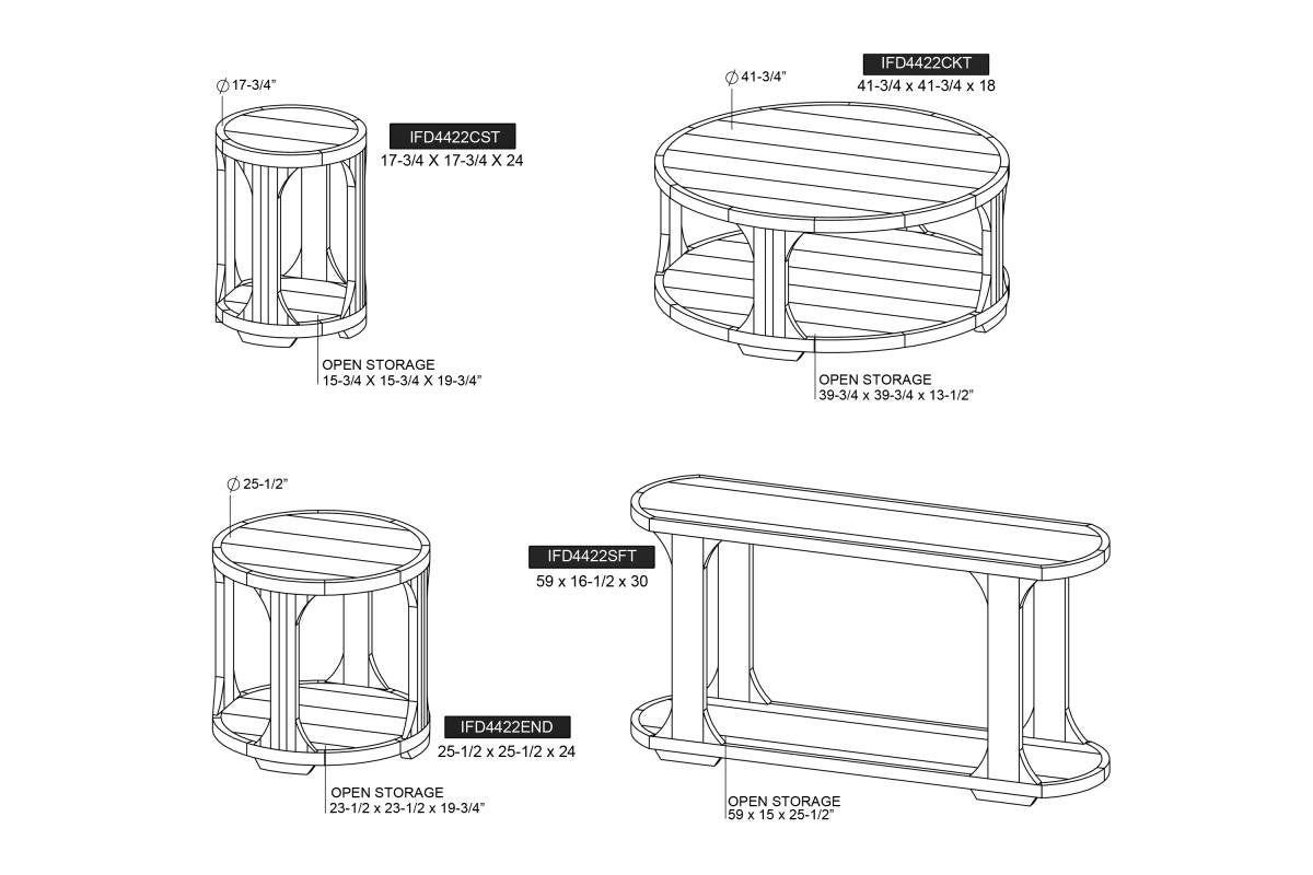 Balam Black Round Cocktail Table