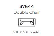 376 Stanton Double Chair - Zaftig Dove