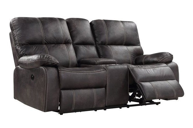 Jessie James Grey Power Console Loveseat