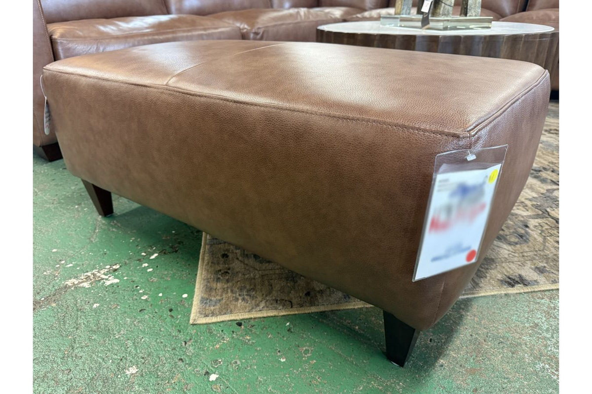 Ritz Whiskey Leather Cocktail Ottoman