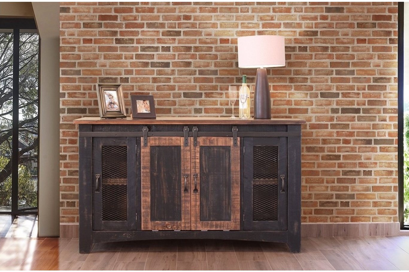 Pueblo Black TV Stand