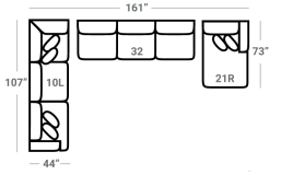 338 3Pc Stanton Sectional - Custom