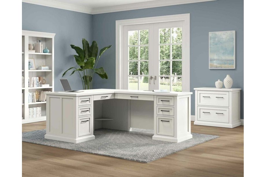 Abby Pedestal L-Desk