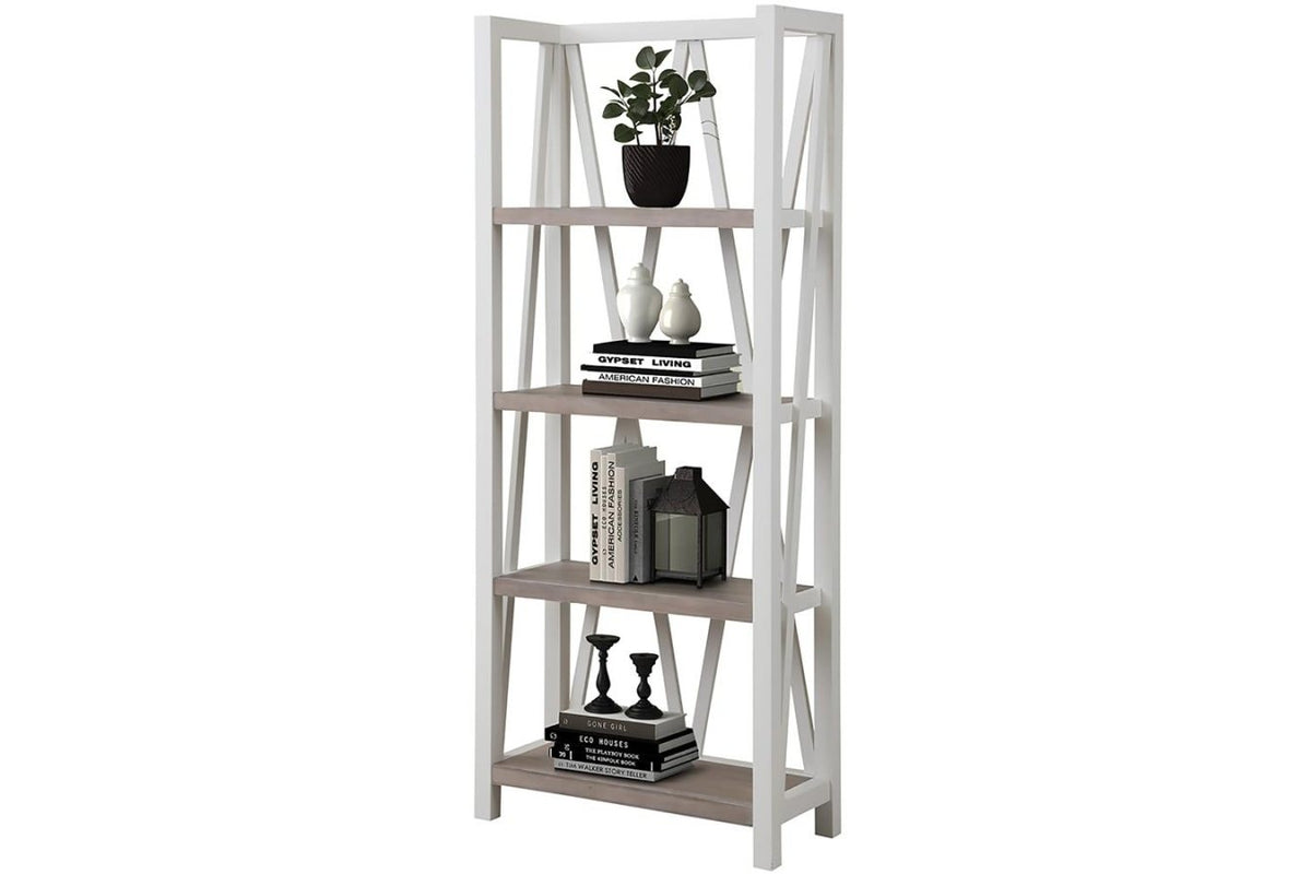Americana Modern Dove Etagere Bookcase