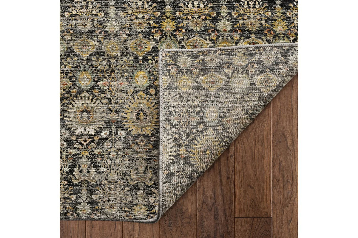 Aristo Black Traditional Area Rug