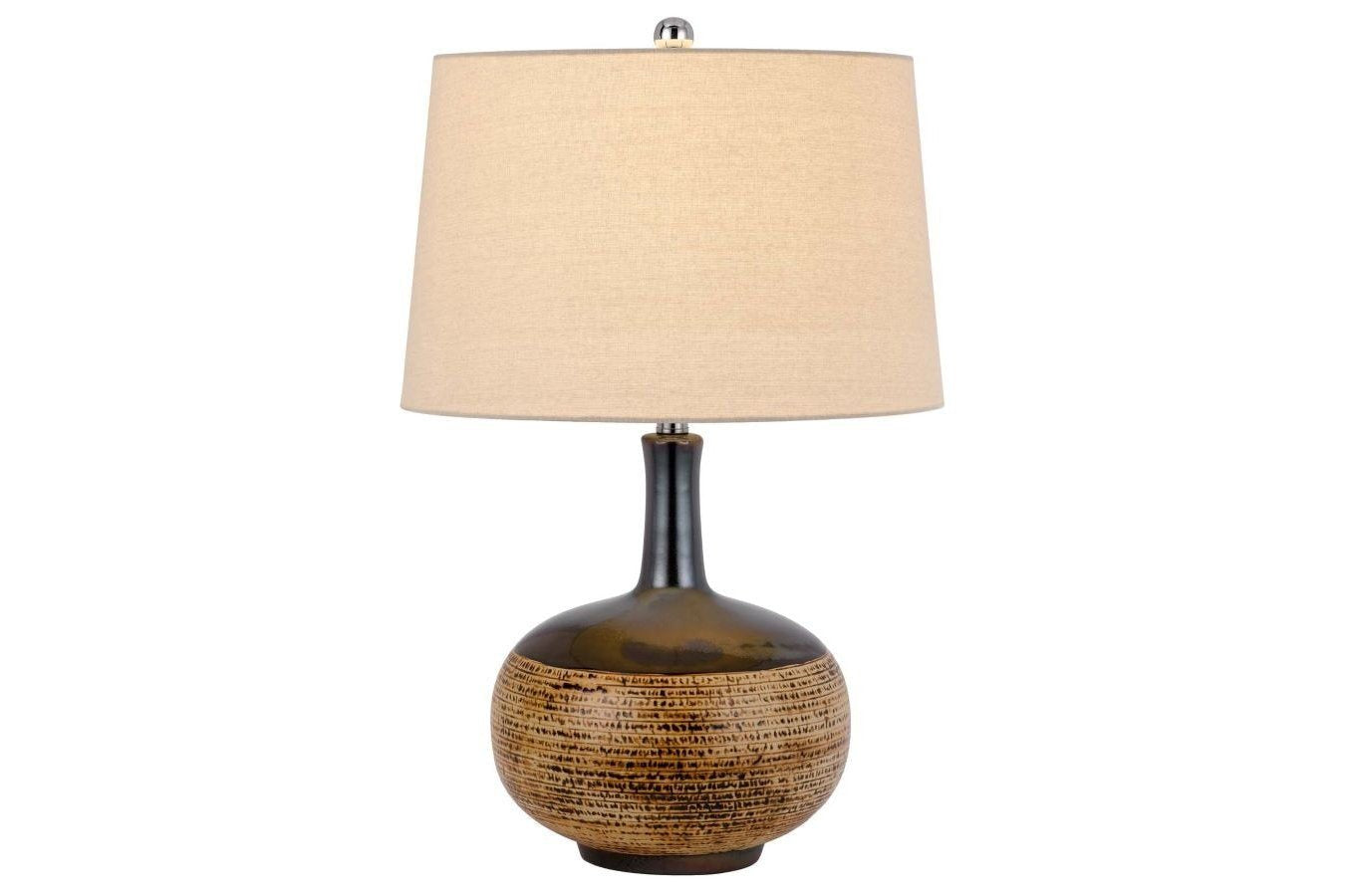 Terra Cotta Black Table Lamp