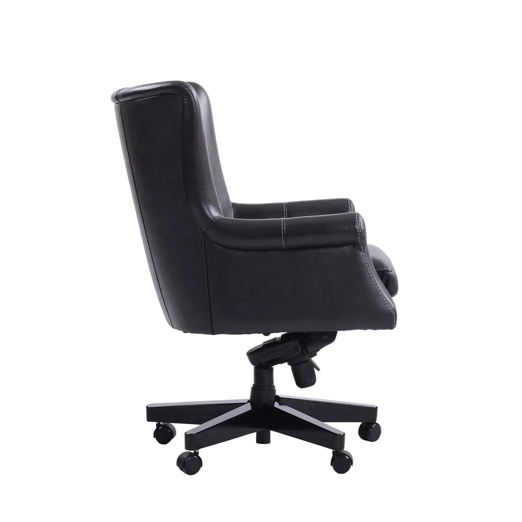 Wingback Leather Match Desk Chair