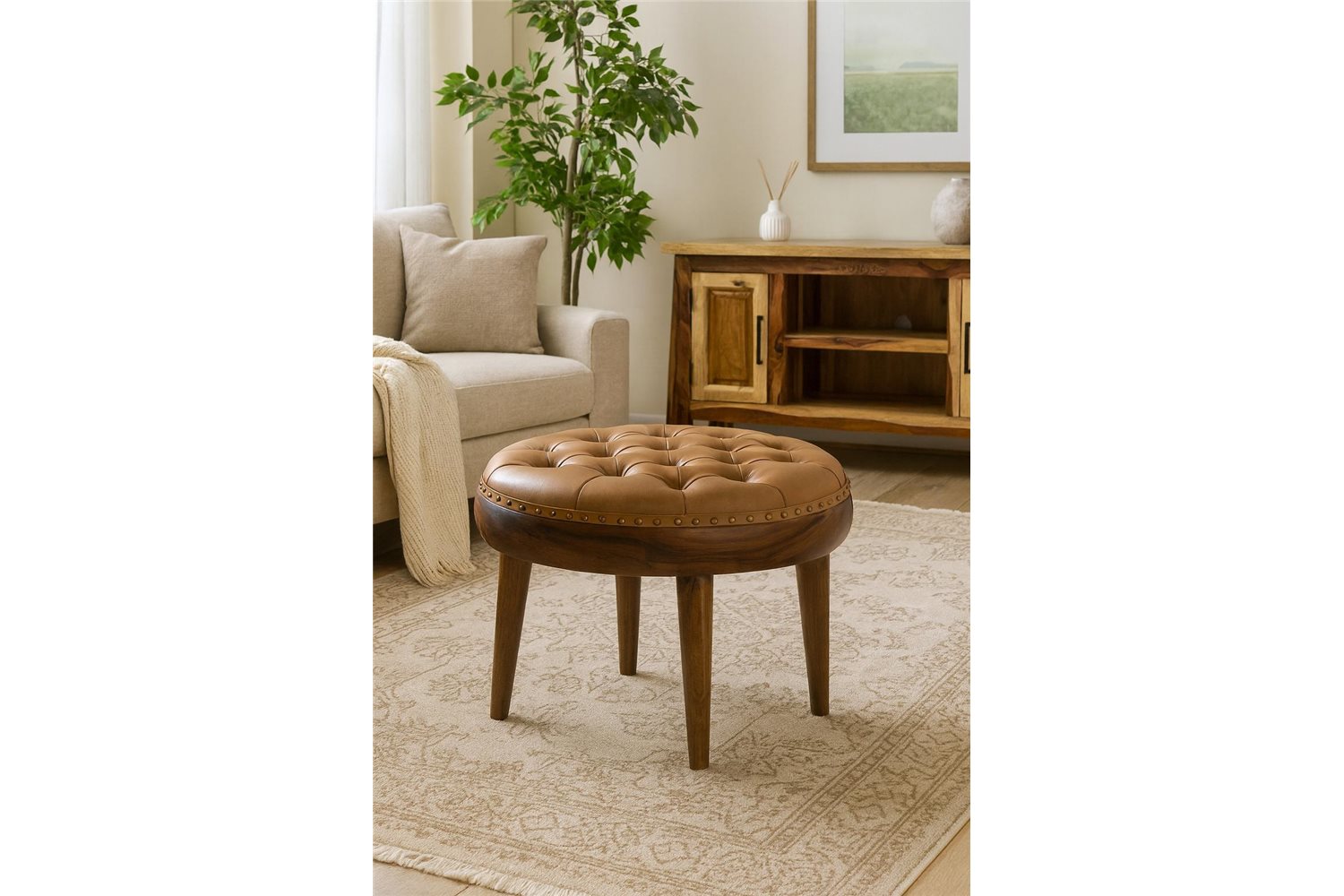 Chaney Round Ottoman