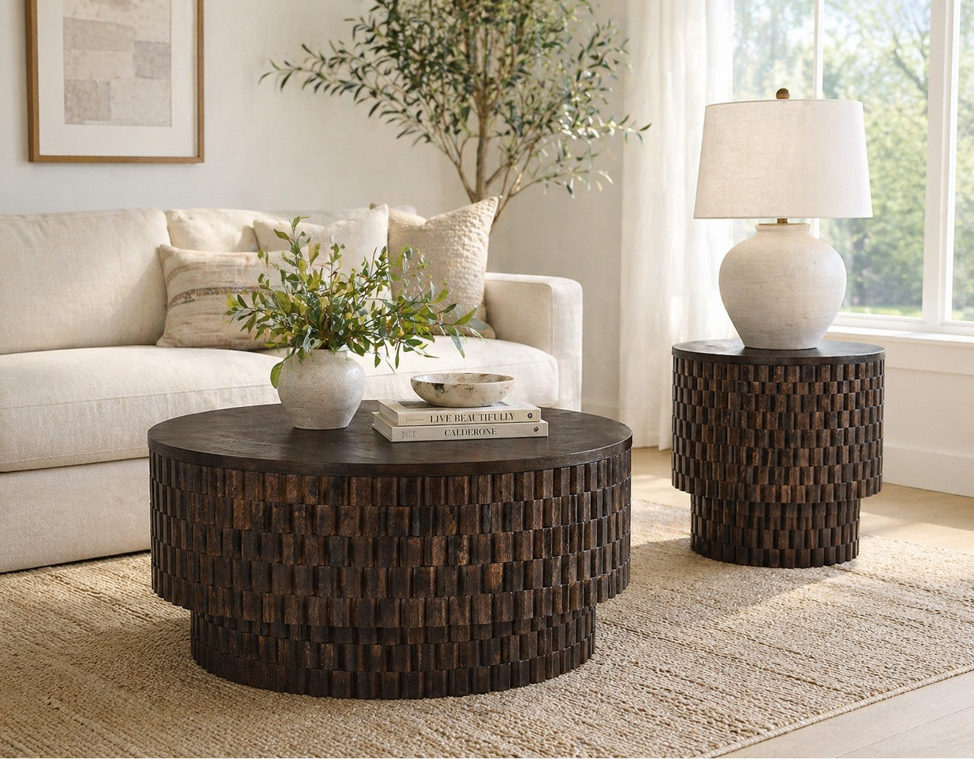 Jaipur Round End Table
