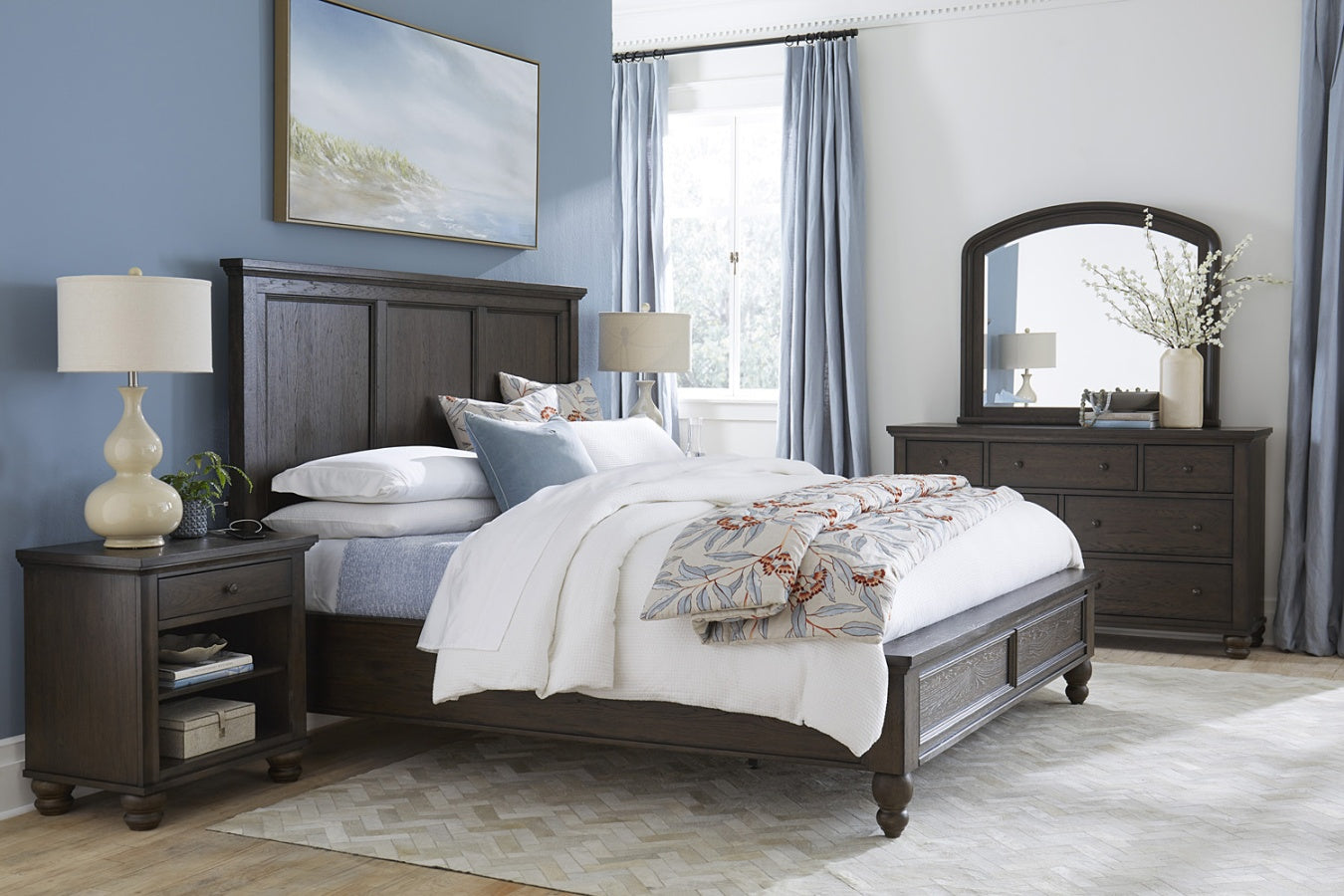 Cambridge Cracked Pepper Panel Bed