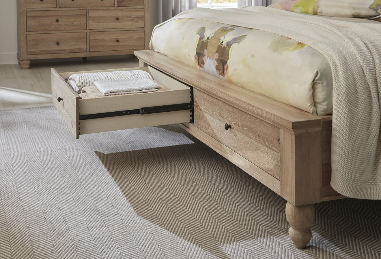 Cambridge Khaki Storage Sleigh Bed