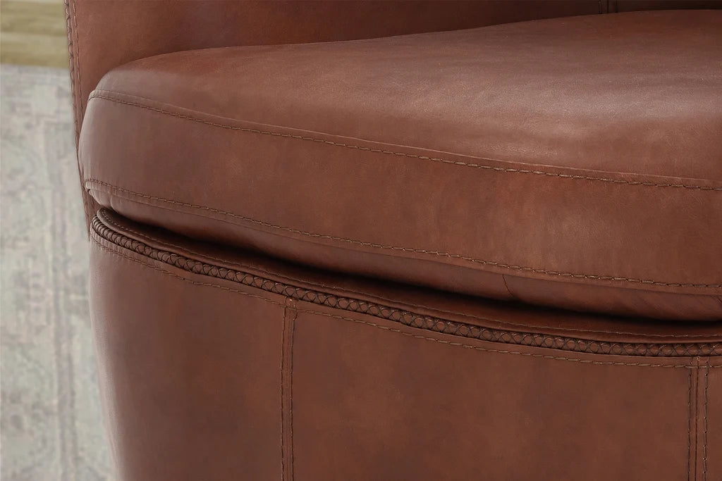 Barolo Leather Swivel Club Chair