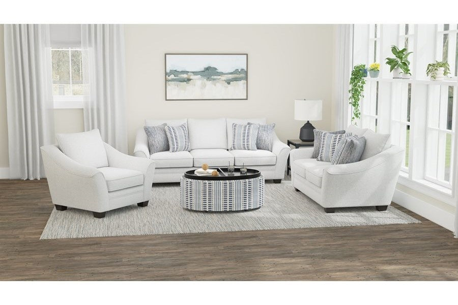 Casey Blue Oval Ottoman w/ Storage
