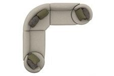 Delphine Collection 3 Piece Sectional w/ Swivel Ends