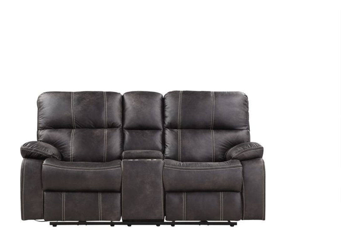 Jessie James Grey Power Console Loveseat
