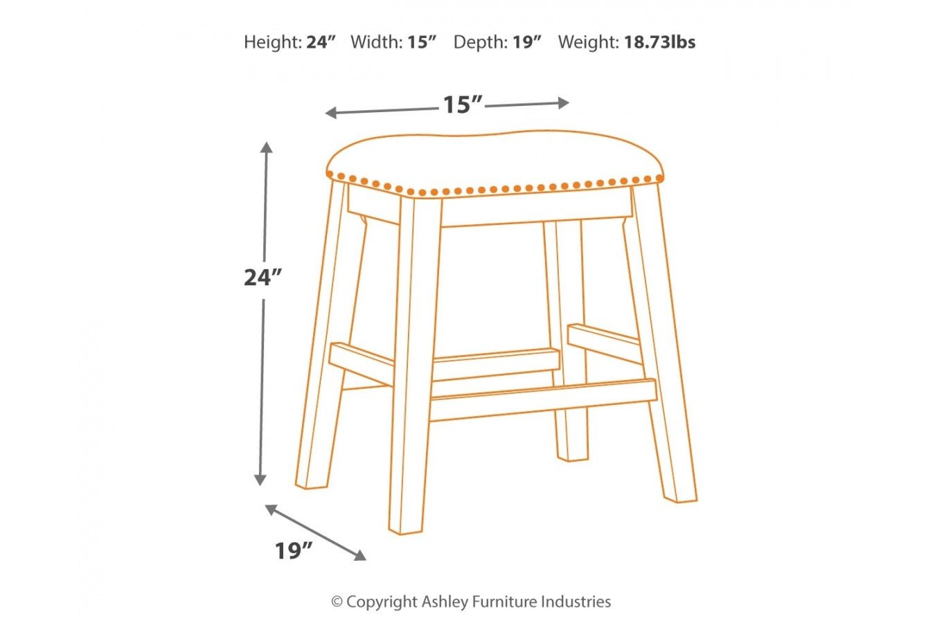 Caitbrook Upholstered Stool