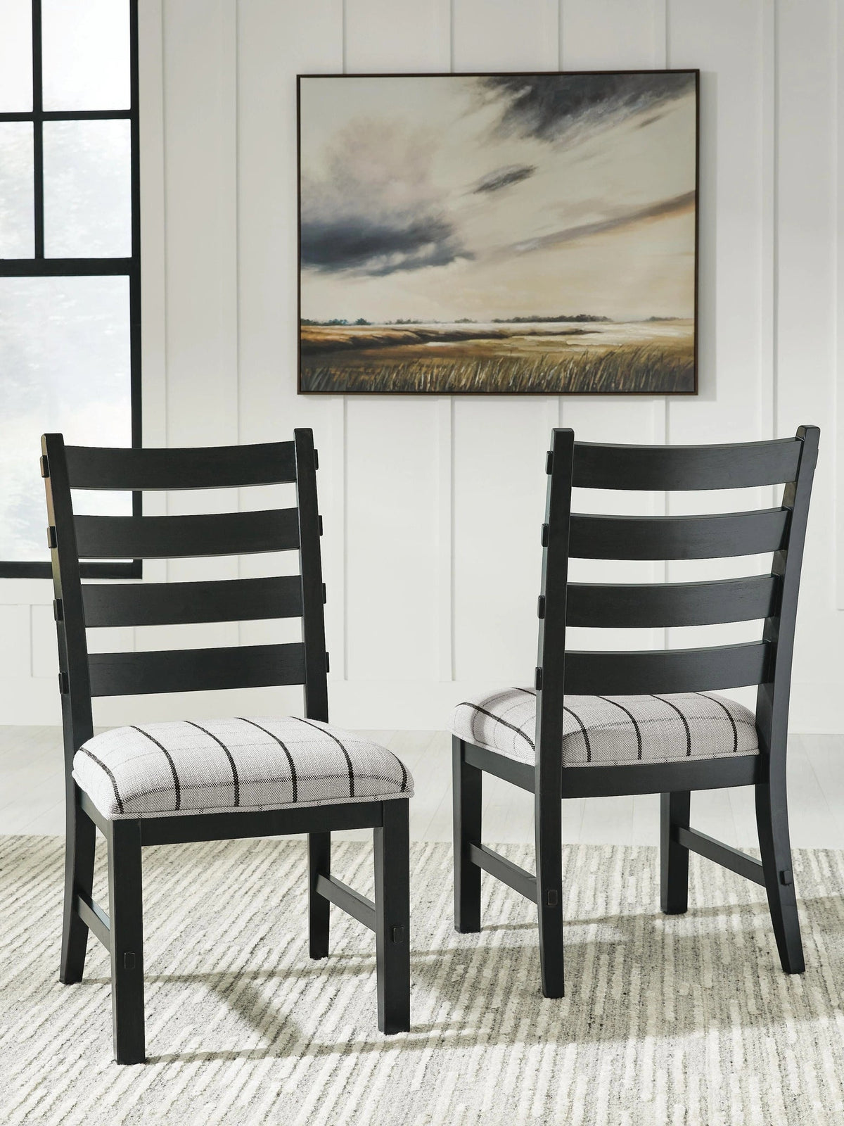 Ridgester Black Upholstered Dining Chair