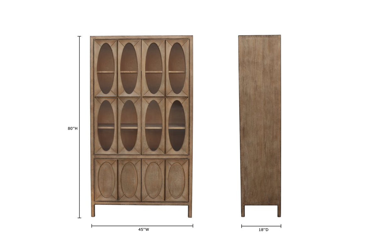 Gemma Antique Natural Tall Cabinet