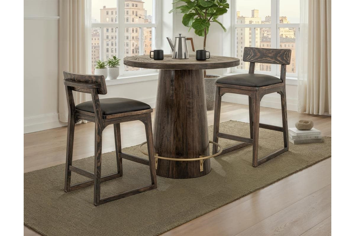 Balam Black Round Bistro Table