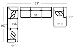 376 3Pc Stanton Sectional - Custom