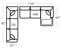 448 2Pc Stanton Sectional - Custom