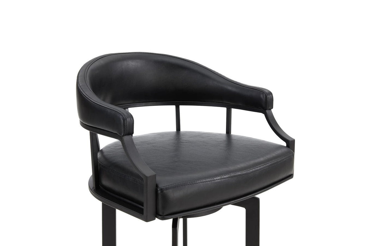 Edy Black Swivel Barstool